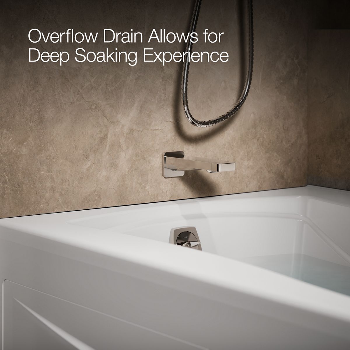 KOHLER K-1257-GHLAW Mariposa 72" x 36" alcove Heated BubbleMassage air bath with Bask heated surface, left drain