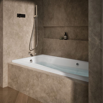 KOHLER K-1257-GHLW Mariposa 72" x 36" alcove Heated BubbleMassage air bath with Bask heated surface, left drain