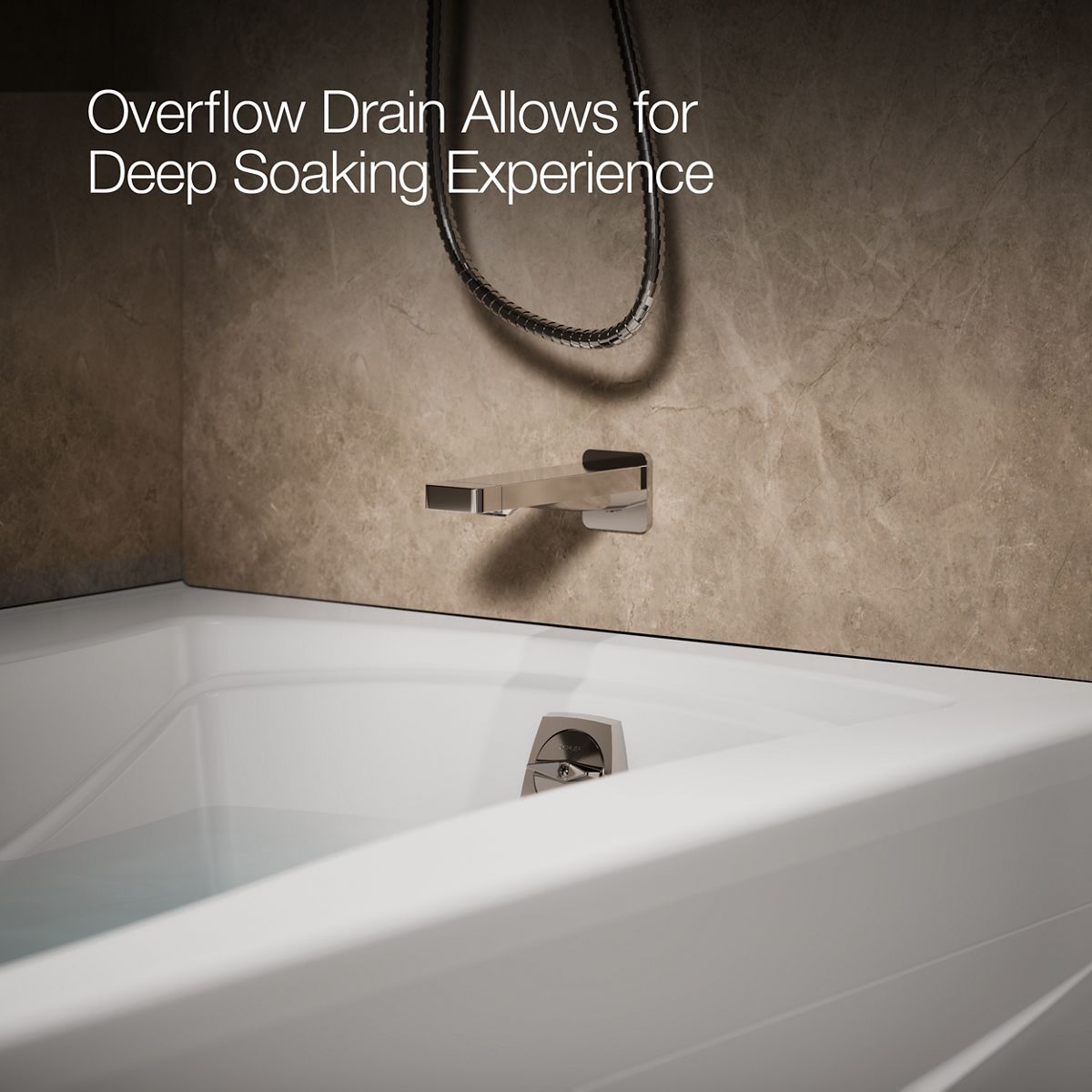 KOHLER K-1257-GHRAW Mariposa 72" x 36" alcove Heated BubbleMassage air bath with Bask heated surface, right drain