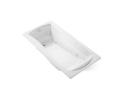 KOHLER K-1257-HB Mariposa 72" x 36" drop-in whirlpool bath with end drain, custom pump location and heater