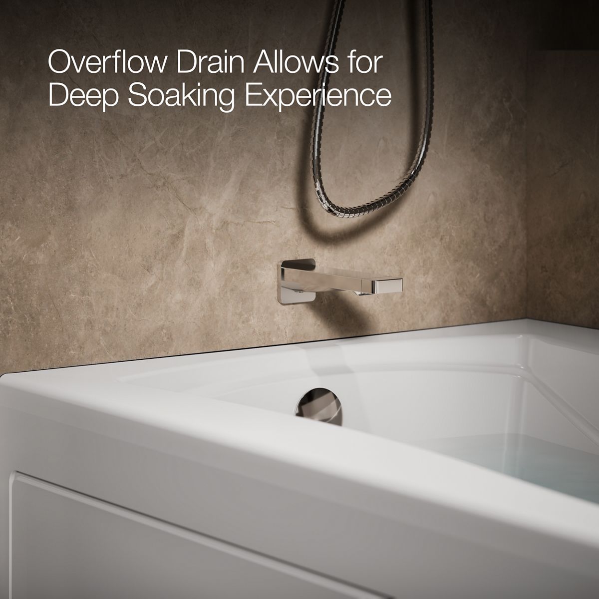 KOHLER K-1257-LA Mariposa 72" x 36" alcove whirlpool bath, left drain