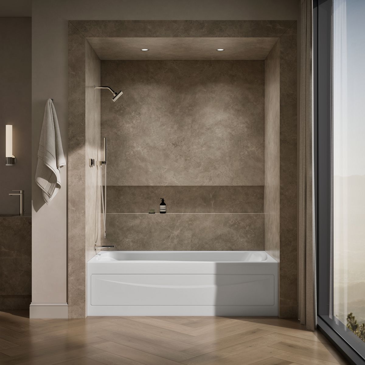 KOHLER K-1259-LA Mariposa 72" x 36" alcove bath, left drain