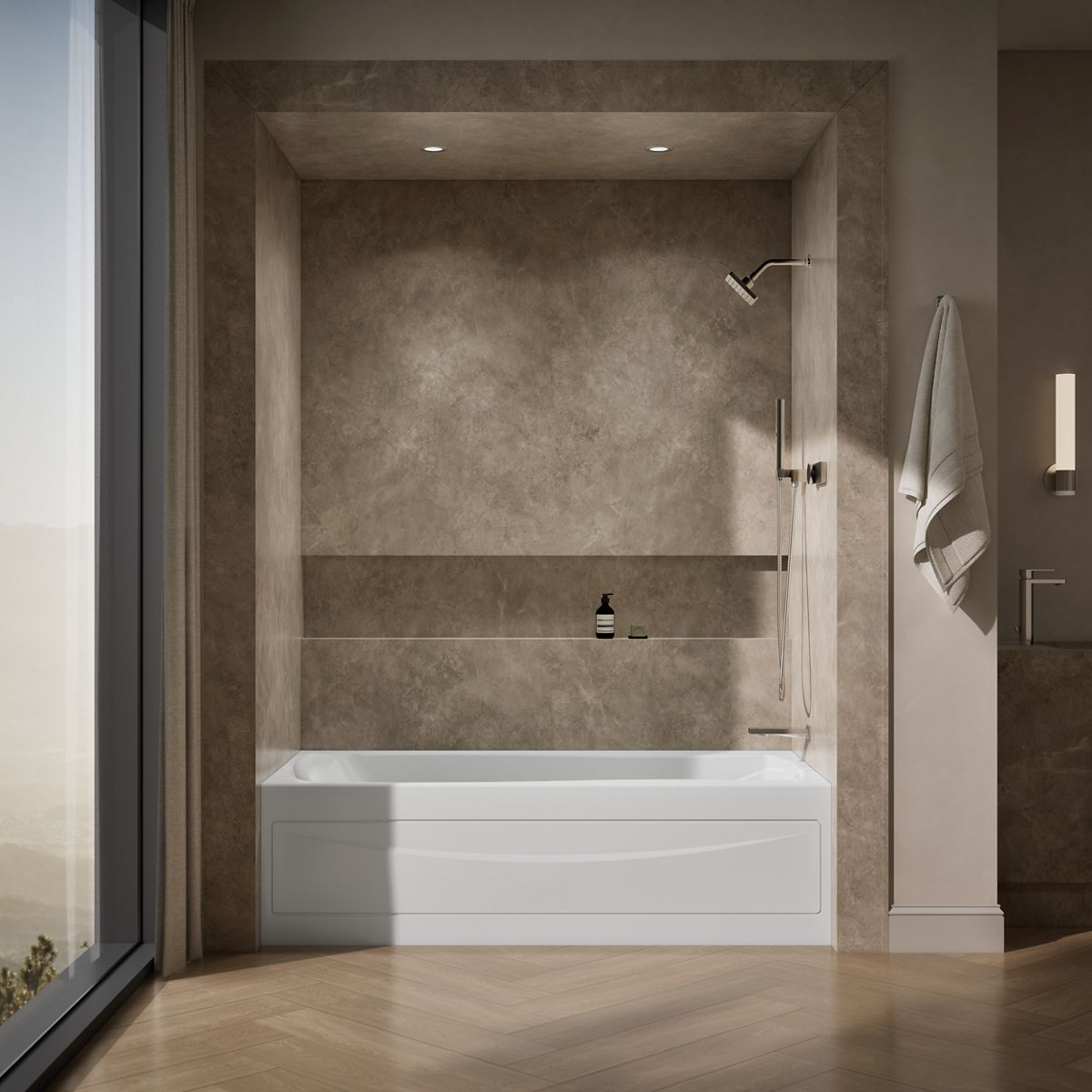 KOHLER K-1259-RA Mariposa 72" x 36" alcove bath, right drain