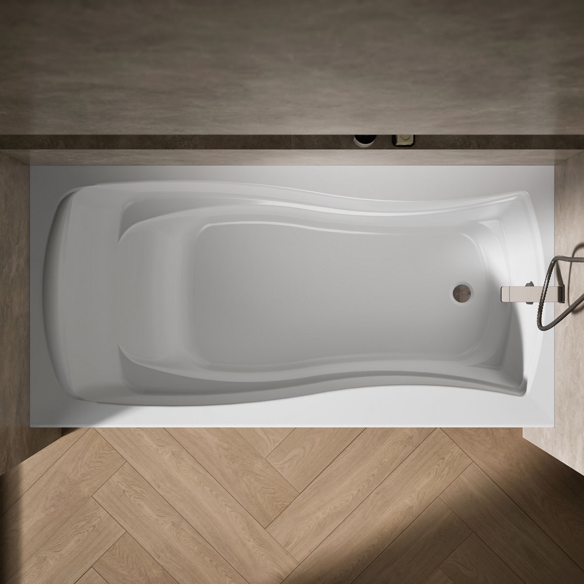 KOHLER K-1259-RA Mariposa 72" x 36" alcove bath, right drain