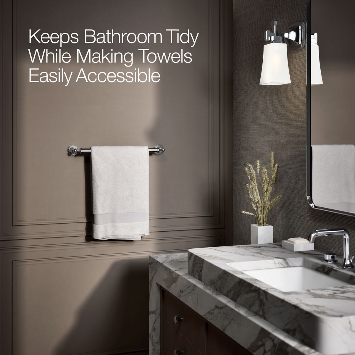 KOHLER K-13108 Pinstripe 18" towel bar