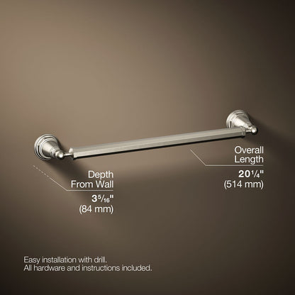 KOHLER K-13108 Pinstripe 18" towel bar