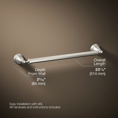 KOHLER K-13108 Pinstripe 18" towel bar