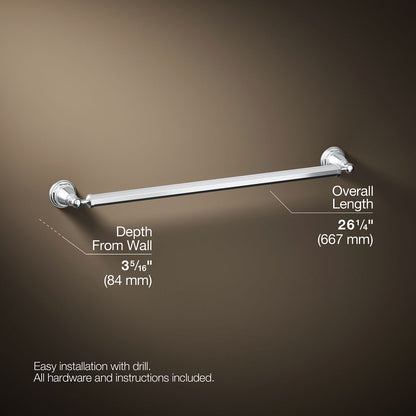 KOHLER K-13109 Pinstripe 24" towel bar