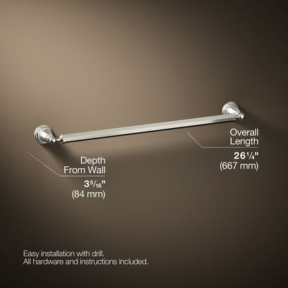 KOHLER K-13109 Pinstripe 24" towel bar