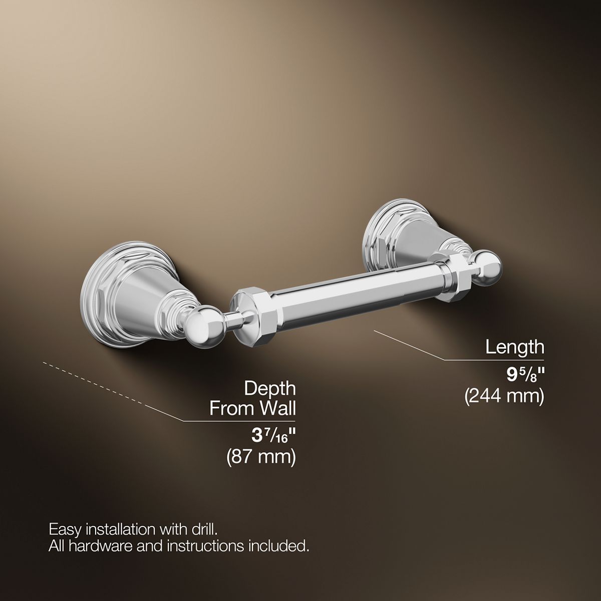 KOHLER K-13114 Pinstripe Toilet paper holder