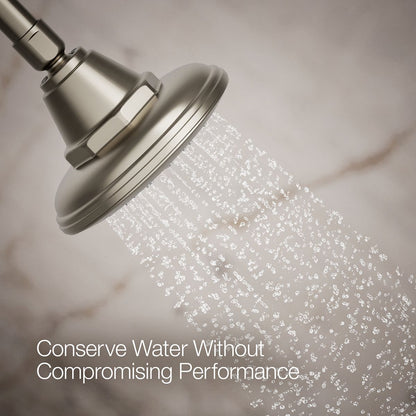 KOHLER K-13137-AK Pinstripe Single-function showerhead, 2.5 gpm