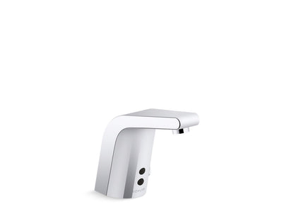 KOHLER K-13460-SATA Sculpted Touchless single-hole lavatory faucet with Insight sensor technology and temperature mixer, DC-powered, less drain, 0.35 gpm