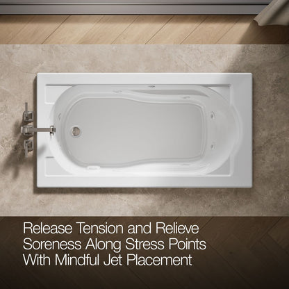 KOHLER K-1357 Devonshire 60" x 32" drop-in whirlpool bath