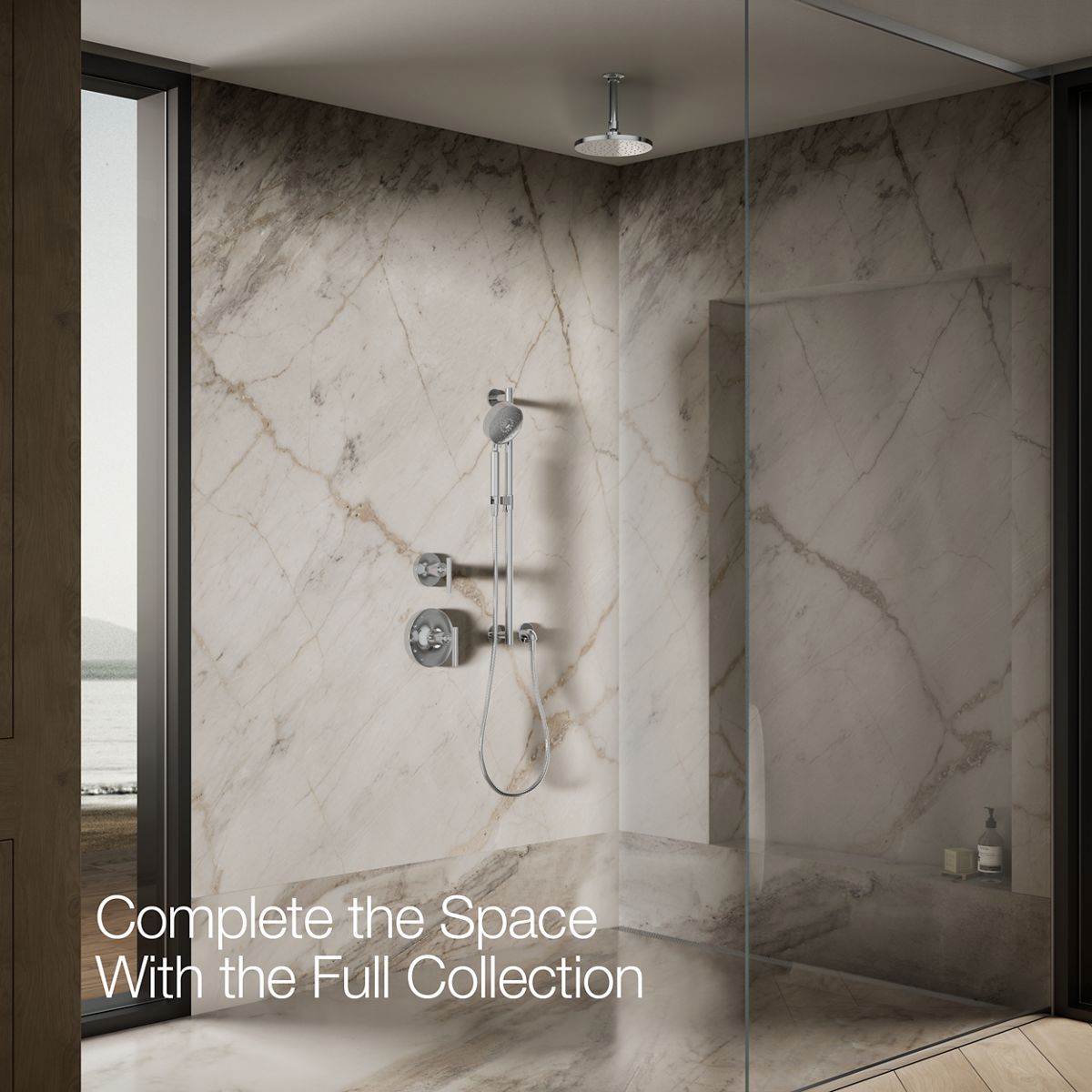KOHLER Contemporary Round 8" single-function rainhead, 2.5 gpm