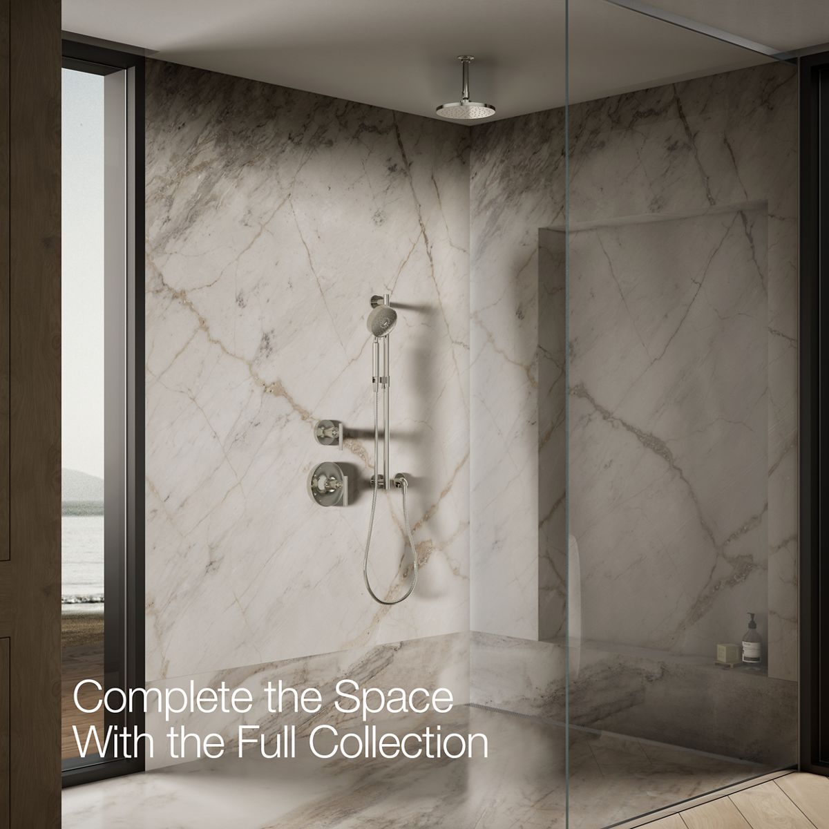 KOHLER Contemporary Round 8" single-function rainhead, 2.5 gpm