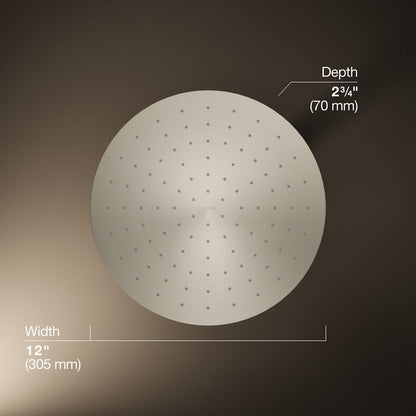 KOHLER Contemporary Round 12" single-function rainhead, 2.5 gpm