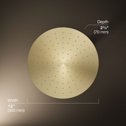 KOHLER Contemporary Round 12" single-function rainhead, 2.5 gpm