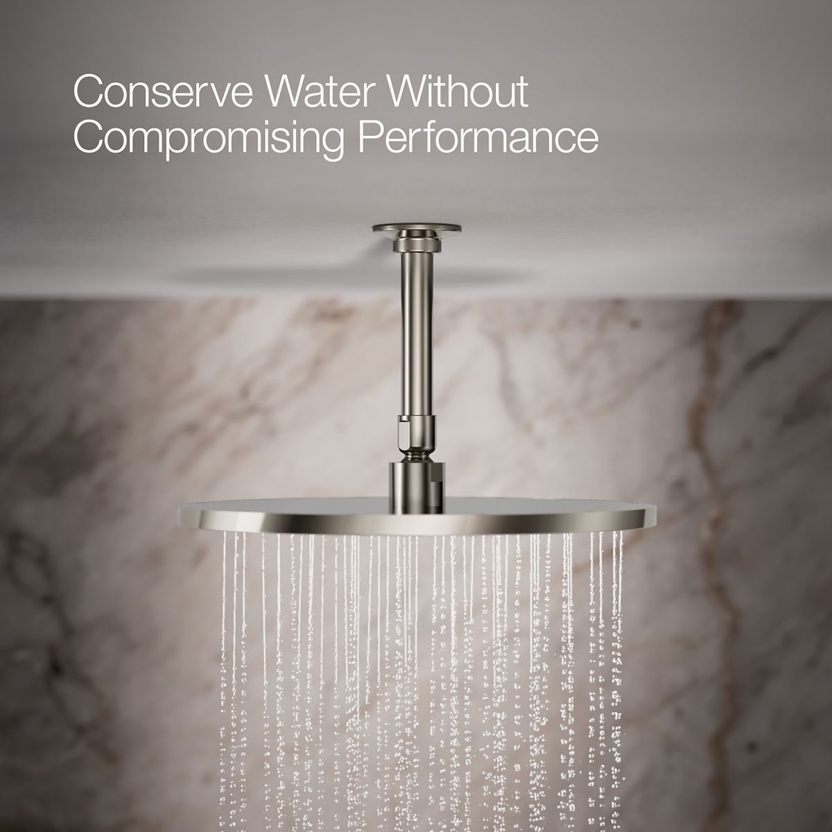 KOHLER Contemporary Round 12" single-function rainhead, 2.5 gpm