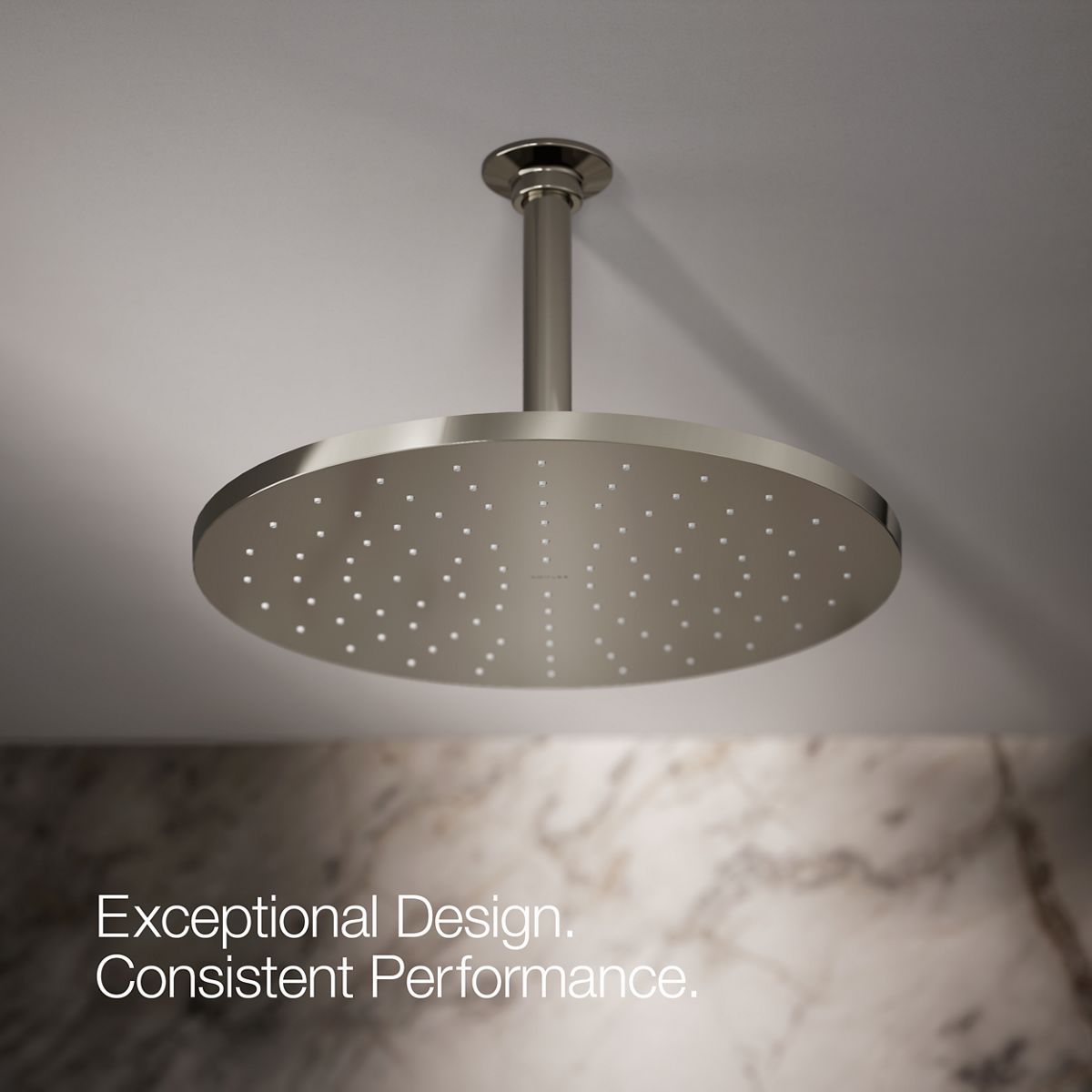 KOHLER Contemporary Round 12" single-function rainhead, 2.5 gpm