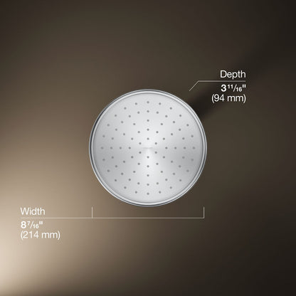 KOHLER K-13692 8" 2.5 gpm rainhead with Katalyst air-induction technology