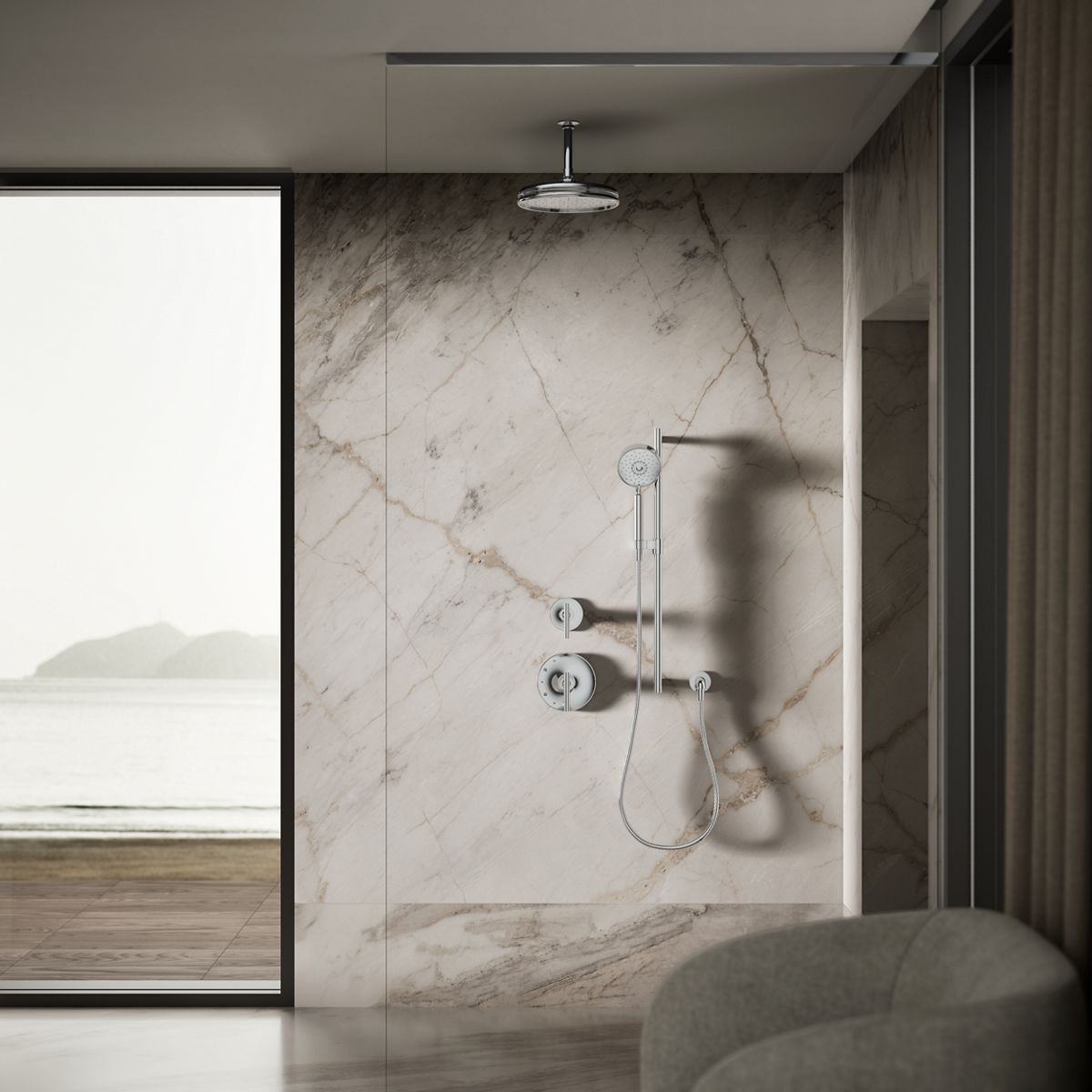 KOHLER K-13693 10" 2.5 gpm rainhead with Katalyst air-induction technology