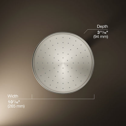 KOHLER K-13693 10" 2.5 gpm rainhead with Katalyst air-induction technology
