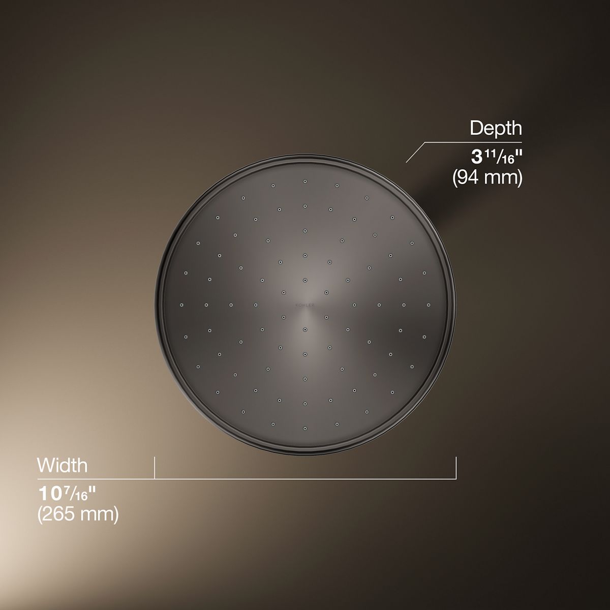 KOHLER K-13693 10" 2.5 gpm rainhead with Katalyst air-induction technology