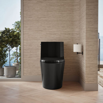 KOHLER K-1381 Veil One-piece elongated toilet with skirted trapway, dual-flush