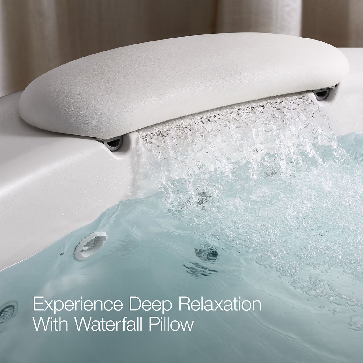 KOHLER K-1394-H2 RiverBath 66" drop-in heated whirlpool bath with chromatherapy