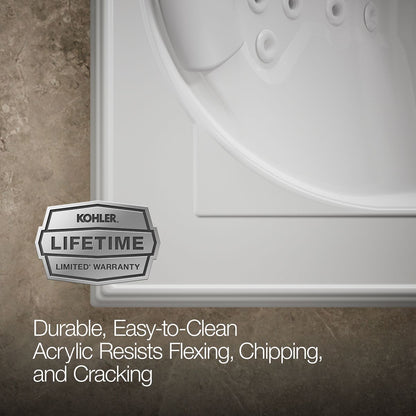 KOHLER K-1418-M Memoirs 72" x 42" drop-in heated whirlpool bath