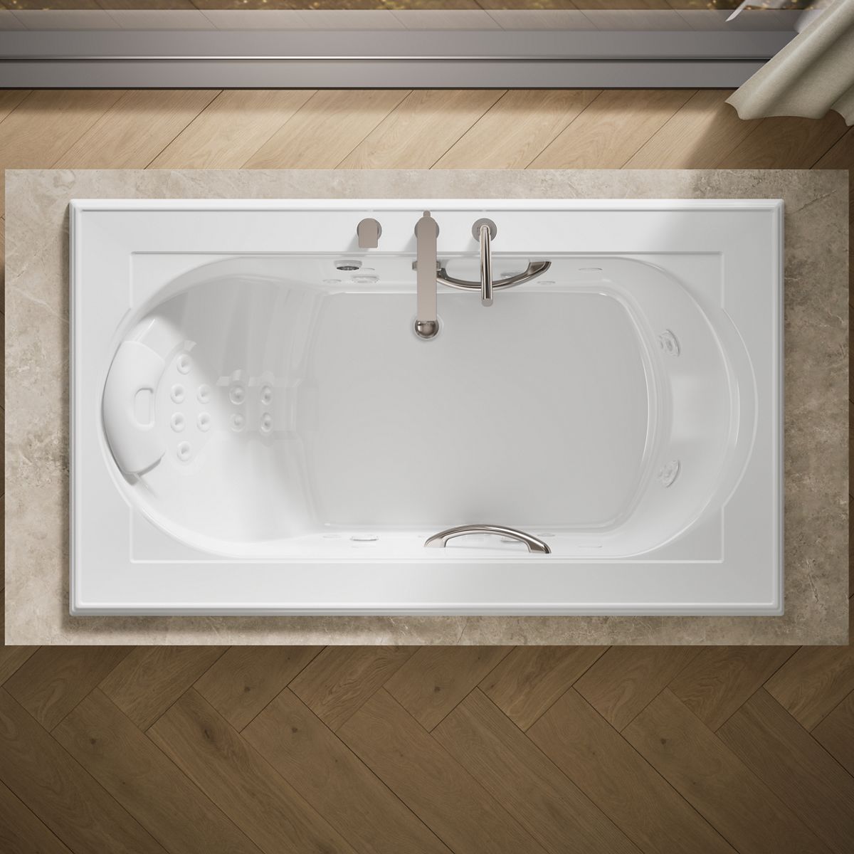 KOHLER K-1418-V Memoirs 72" x 42" drop-in Effervescence whirlpool bath