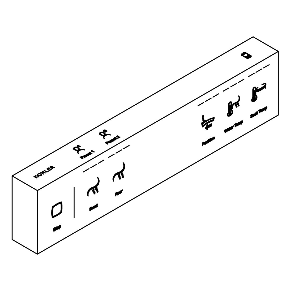 KOHLER K-1433398 Remote Control Assembly, white