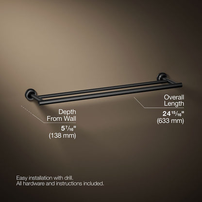 KOHLER Purist 24" Double towel bar