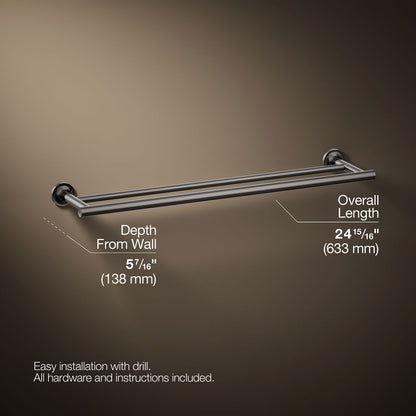 KOHLER Purist 24" Double towel bar