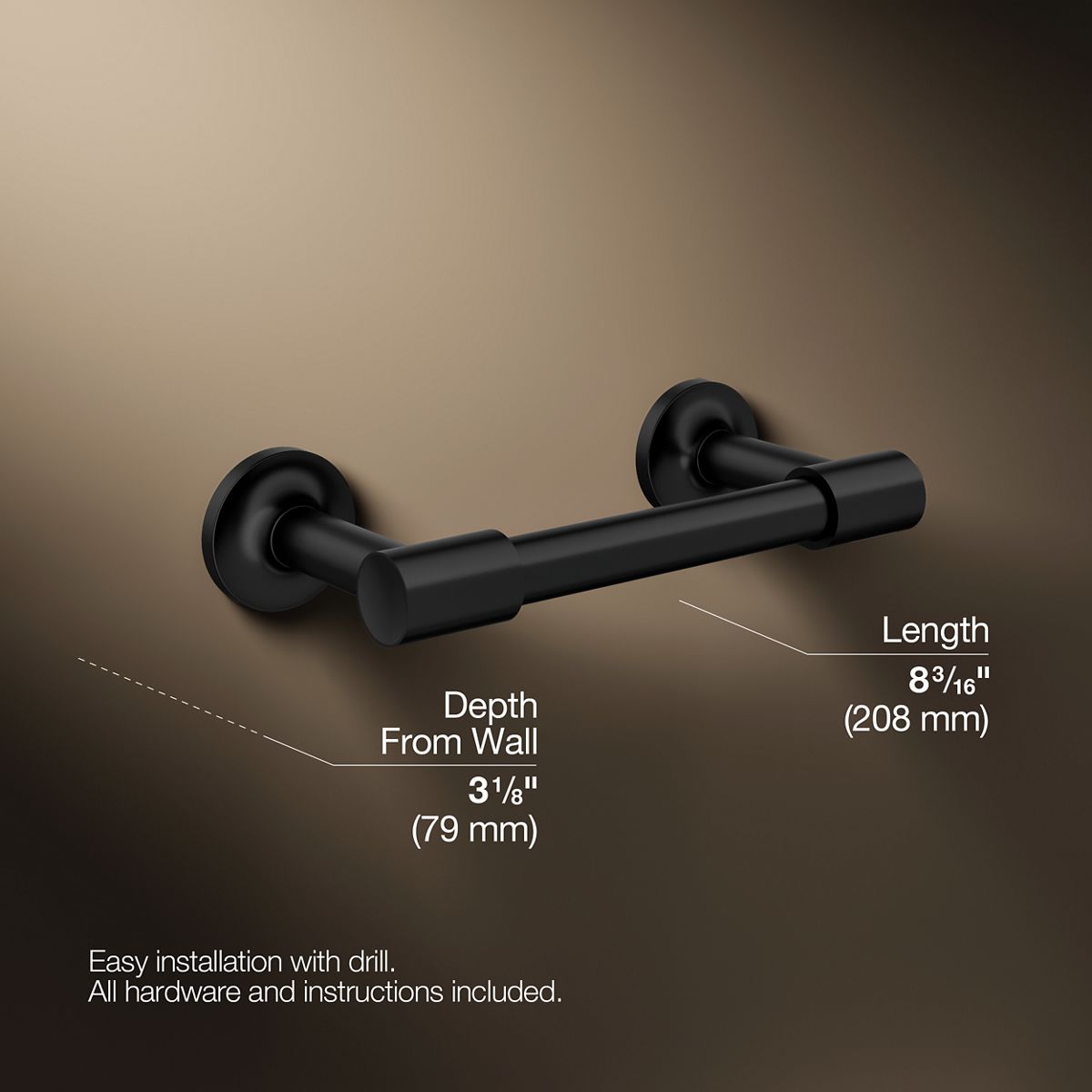 KOHLER Purist Pivoting toilet paper holder