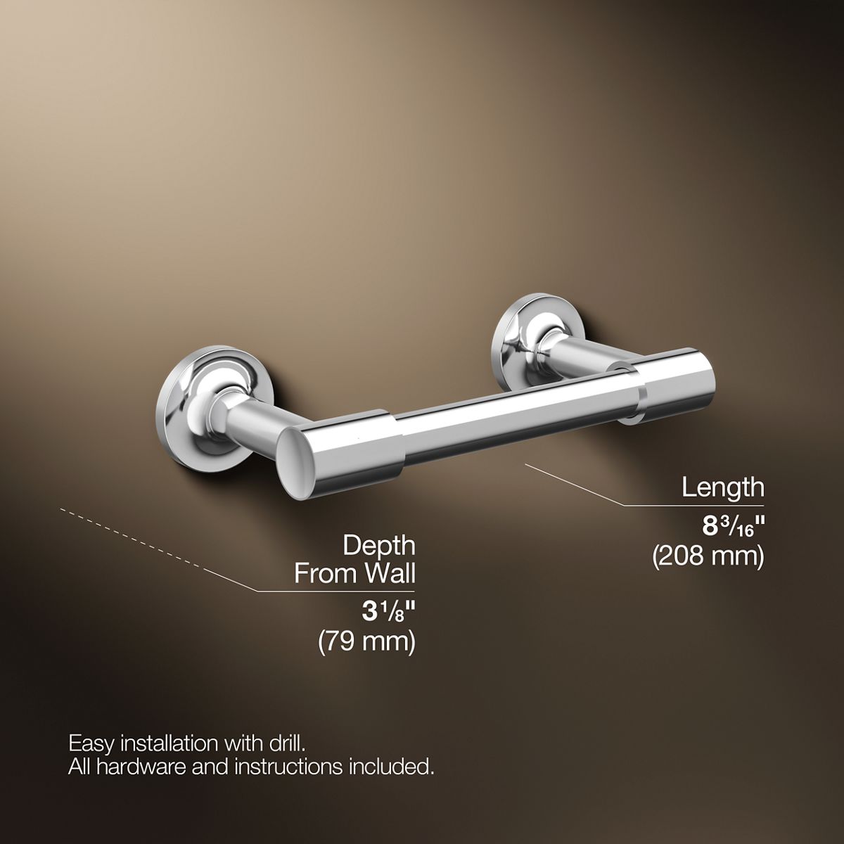 KOHLER Purist Pivoting toilet paper holder