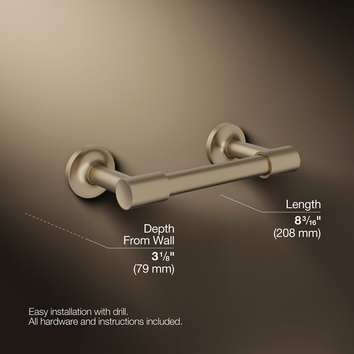 KOHLER Purist Pivoting toilet paper holder