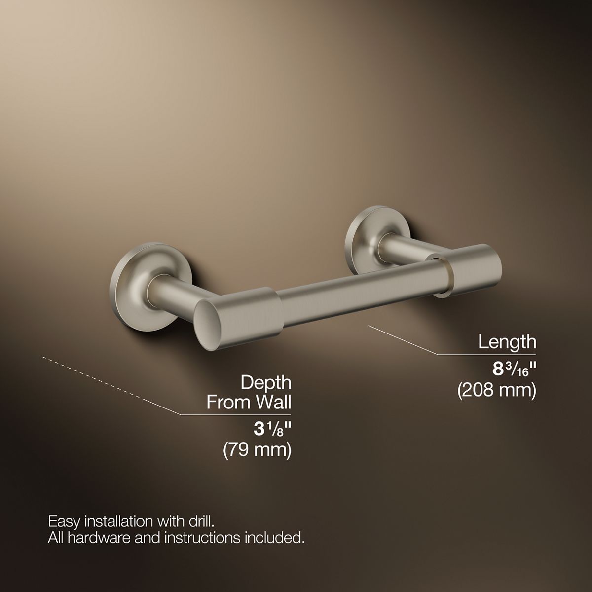 KOHLER Purist Pivoting toilet paper holder