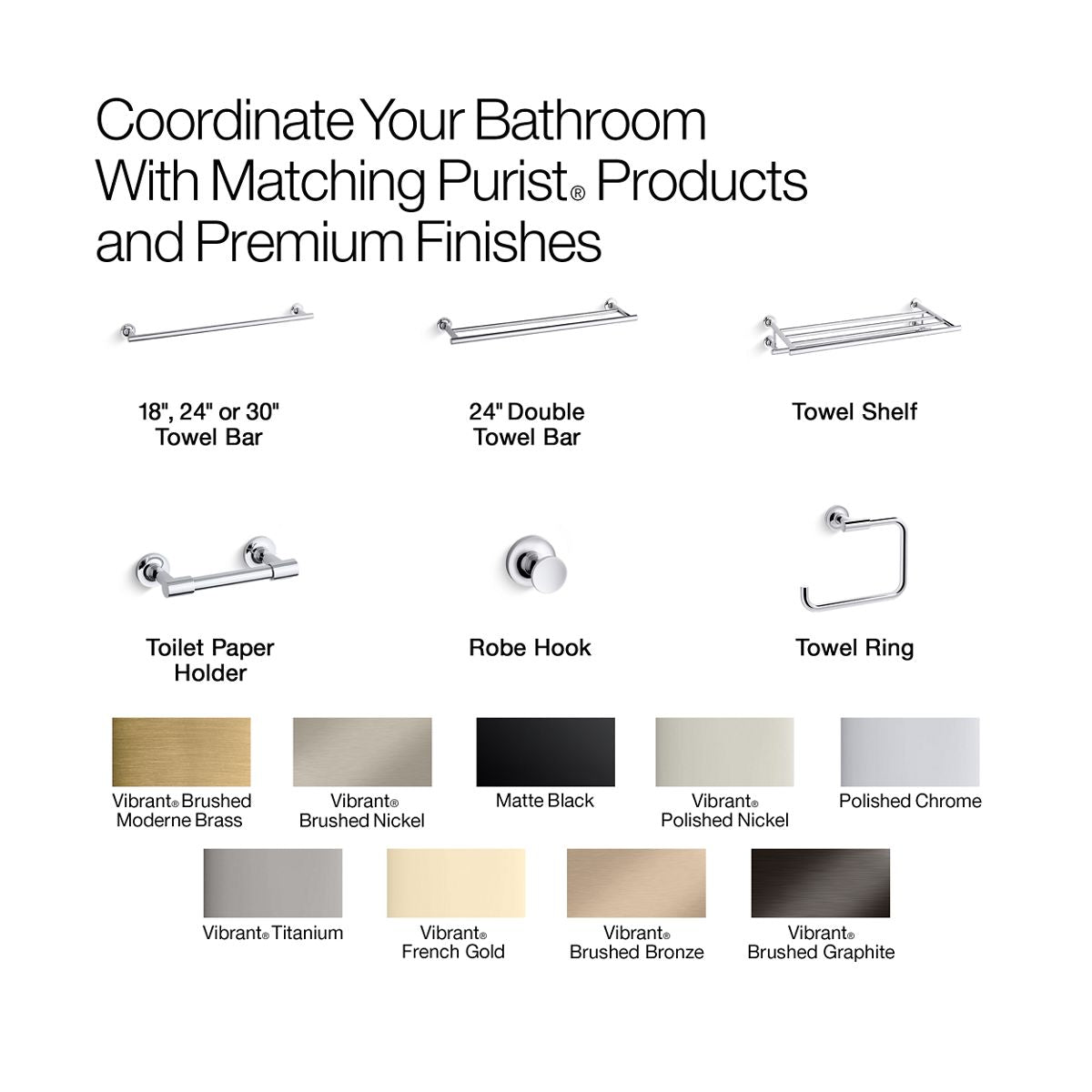 KOHLER Purist Pivoting toilet paper holder