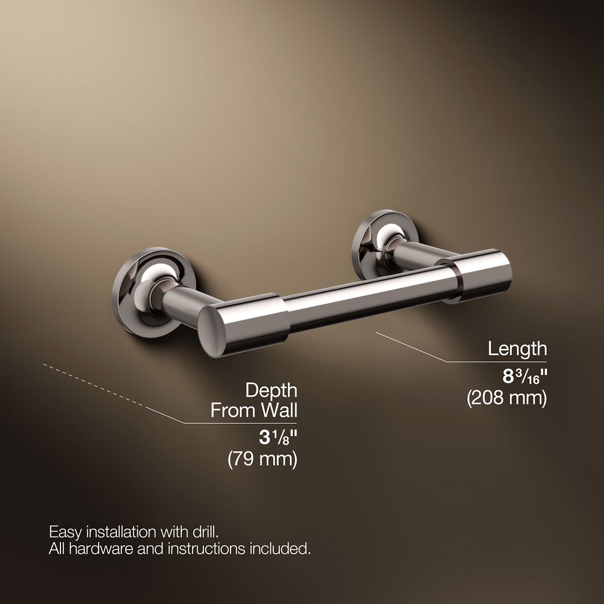 KOHLER Purist Pivoting toilet paper holder