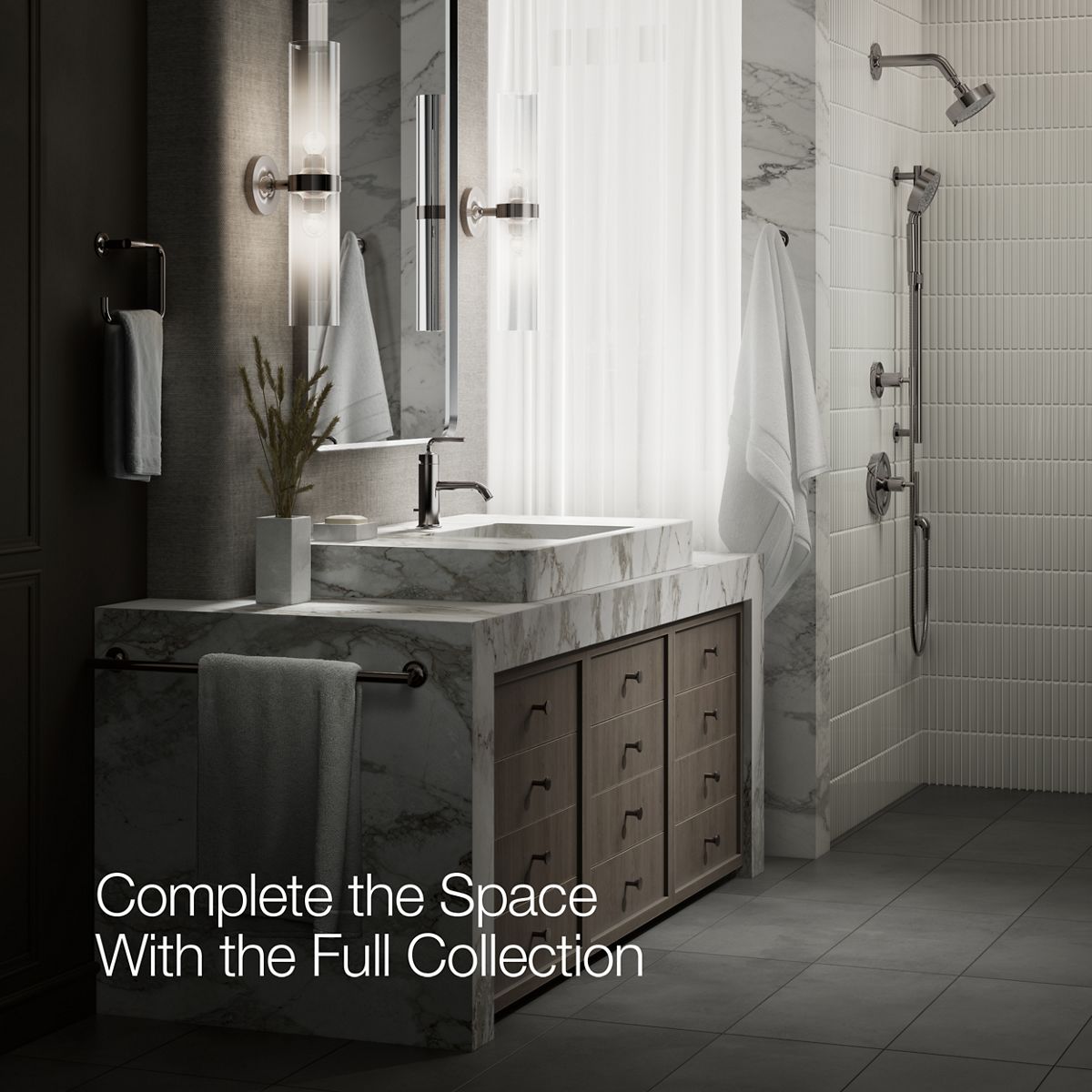 KOHLER Purist Single-handle bathroom sink faucet with Straight Lever handle, 1.2 gpm