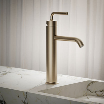 KOHLER Purist Tall single-handle bathroom sink faucet with Lever handle, 1.2 gpm