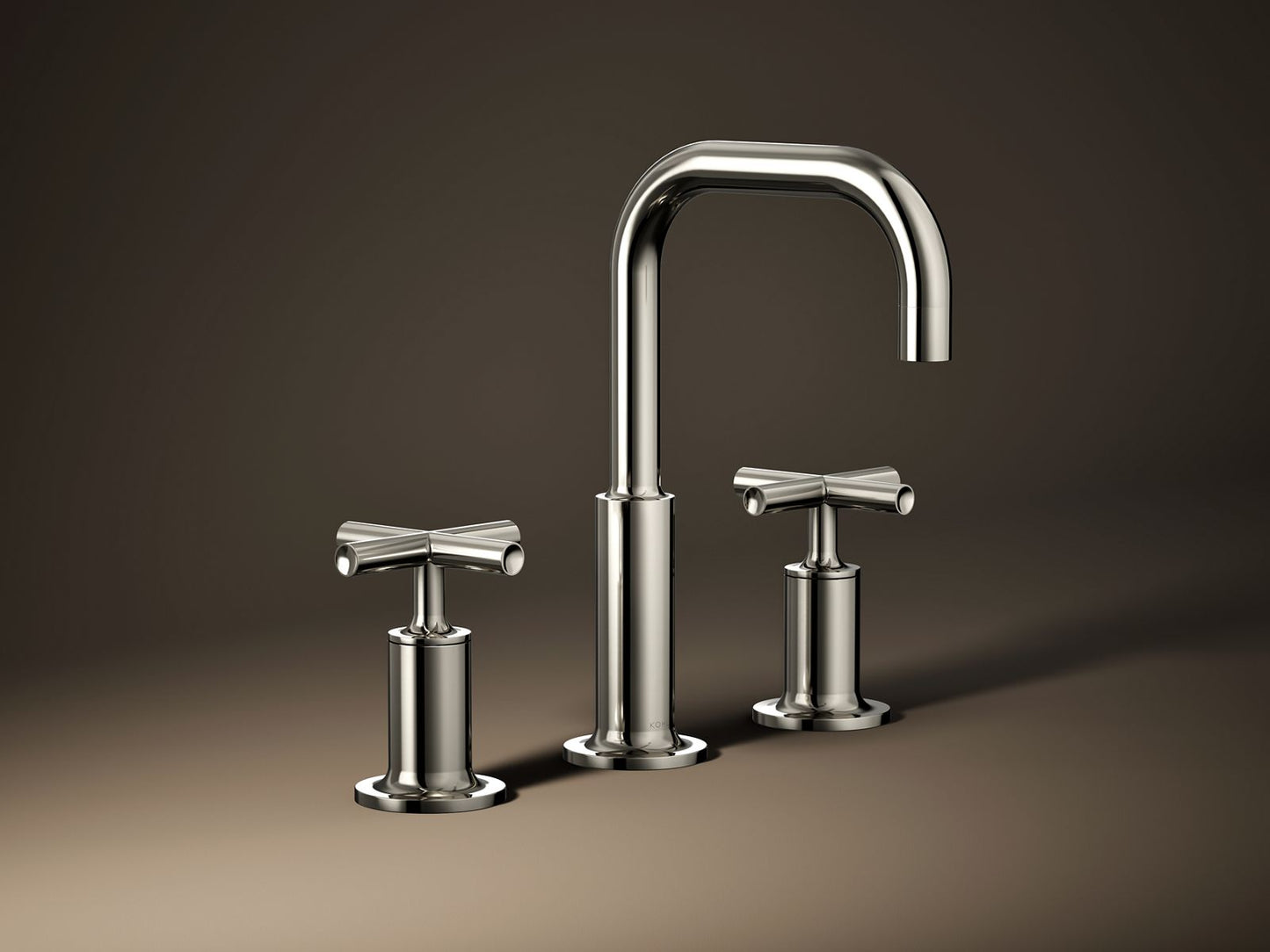 KOHLER Purist Widespread bathroom sink faucet with Cross handles, 1.2 gpm
