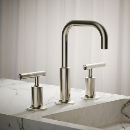 KOHLER Purist Widespread bathroom sink faucet with Lever handles, 1.2 gpm