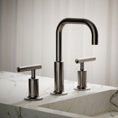 KOHLER Purist Widespread bathroom sink faucet with Lever handles, 1.2 gpm