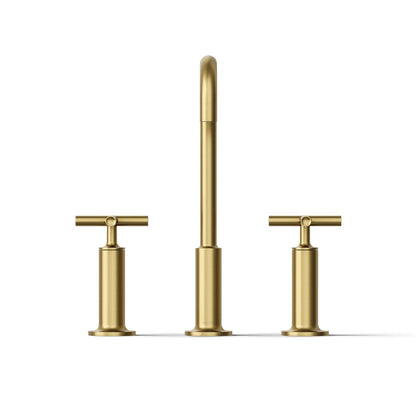 KOHLER Purist Widespread bathroom sink faucet with Cross handles, 1.2 gpm