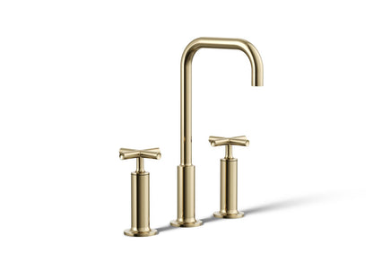 KOHLER Purist Widespread bathroom sink faucet with Cross handles, 1.2 gpm