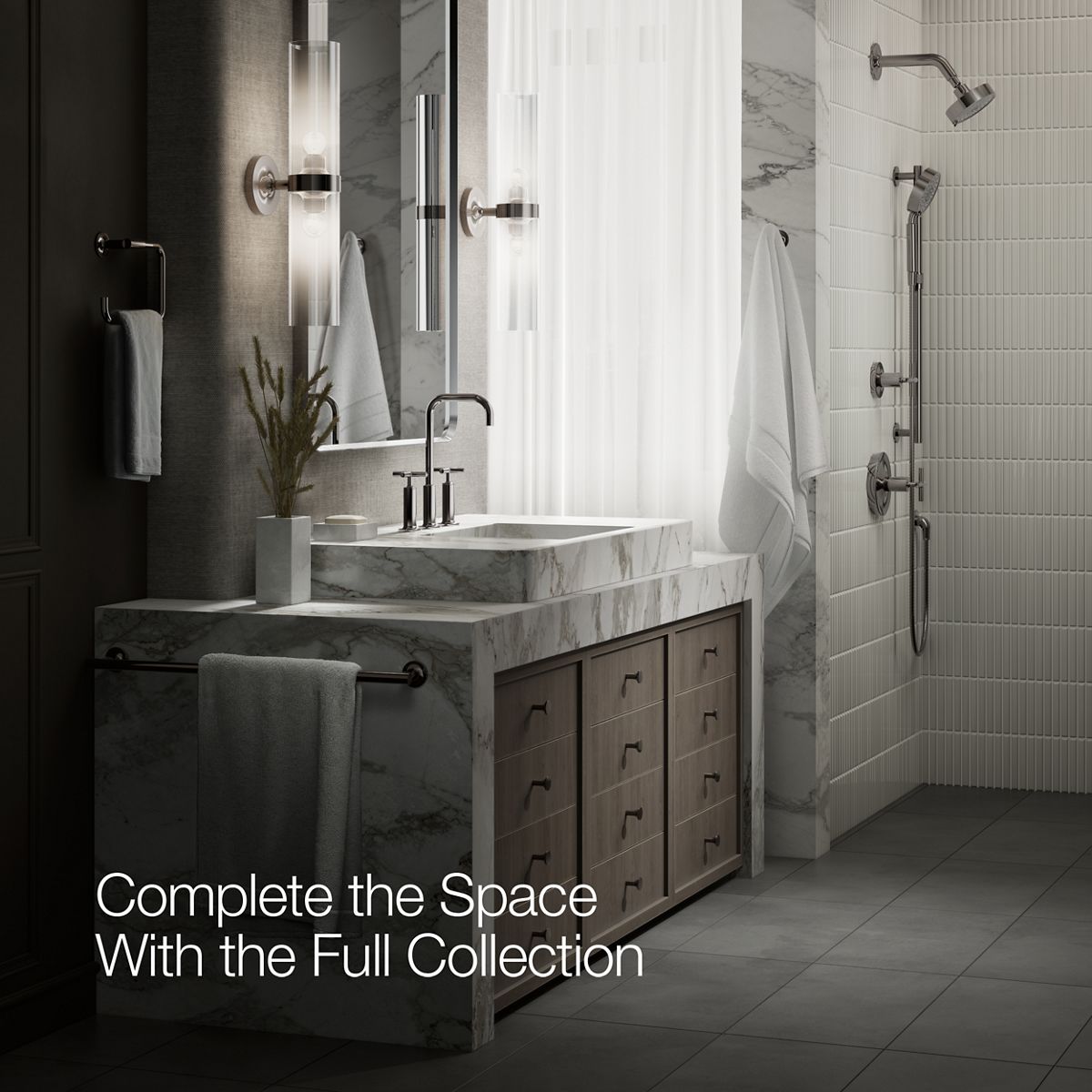 KOHLER Purist Widespread bathroom sink faucet with Cross handles, 1.2 gpm