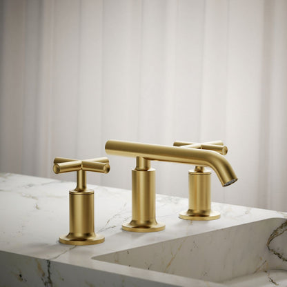 KOHLER Purist Widespread bathroom sink faucet with Cross handles, 1.2 gpm