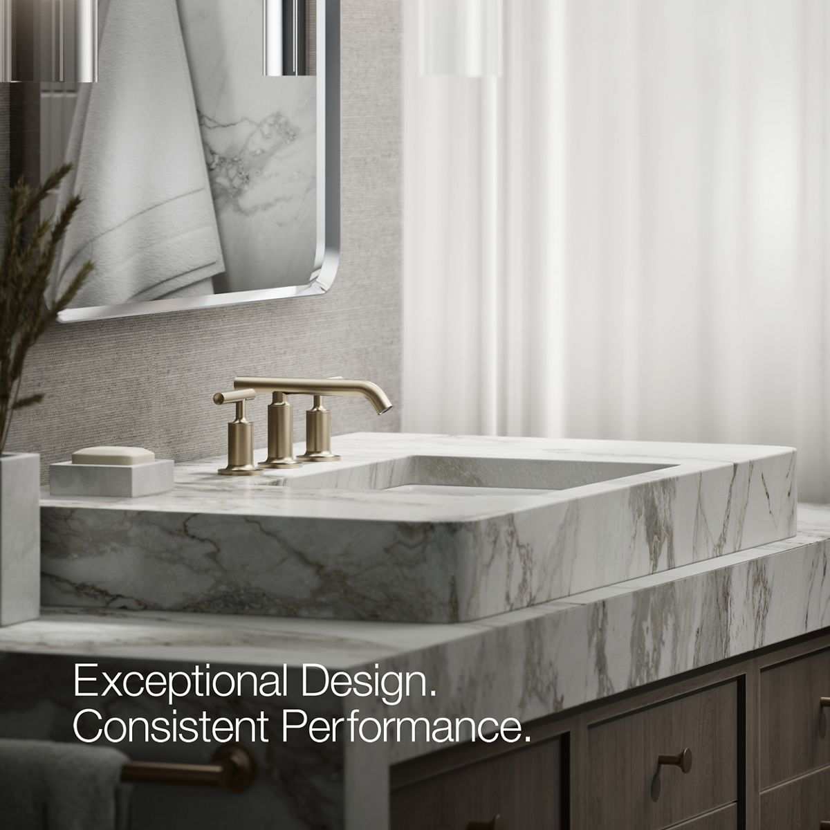 KOHLER Purist Widespread bathroom sink faucet with Lever handles, 1.2 gpm